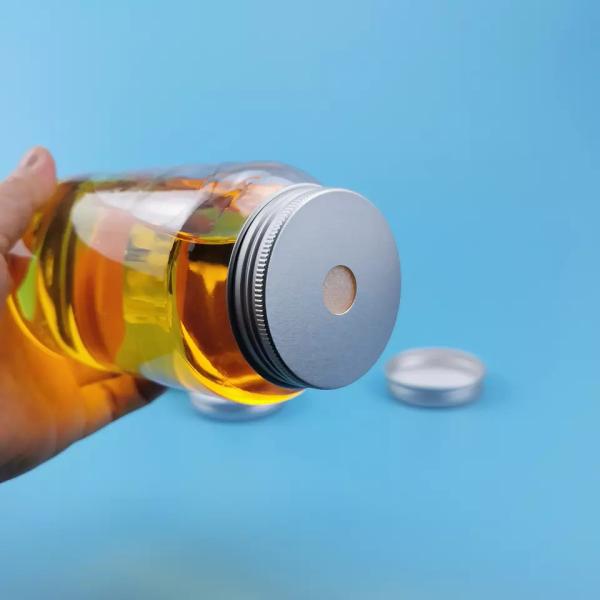 650ml Empty Milk Tea Plastic Beverage Bottle With Aluminum Screw Lid