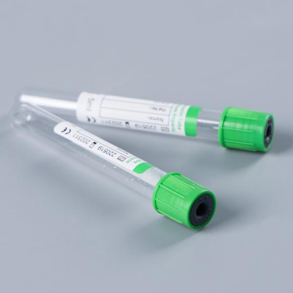 CE ISO Green Cap Lithium Heparin Disposable Vacuum Blood Collection Tube With Rubber Plug Трубка собрания крови вакуума гепарина лития крышки зеленого цвета ISO CE устранимая с резиновой штепсельной вилкой