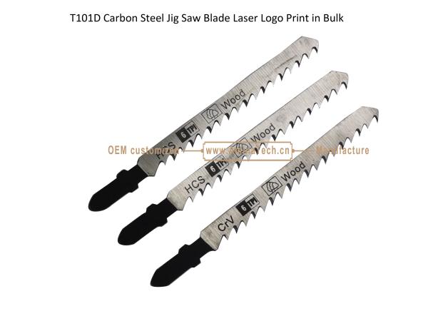 T101D Carbon Steel Jig Saw Blade Laser Logo Print in Bulk size:100mmx8x6T, Cutting Wood,Box Packaging