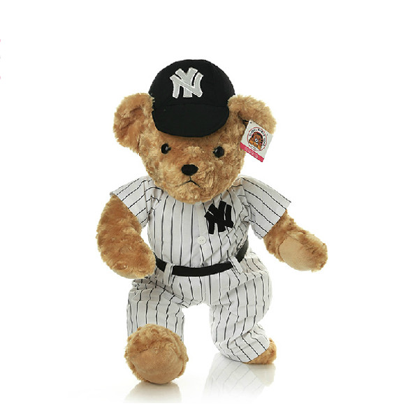 Baseball player bear wholesale stuffed plush teddy bear