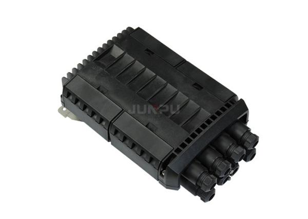 FTTH Fiber Optic Drop Cable 96 Core Fiber Optic Splice Black Closure Joint Box  PP+GF