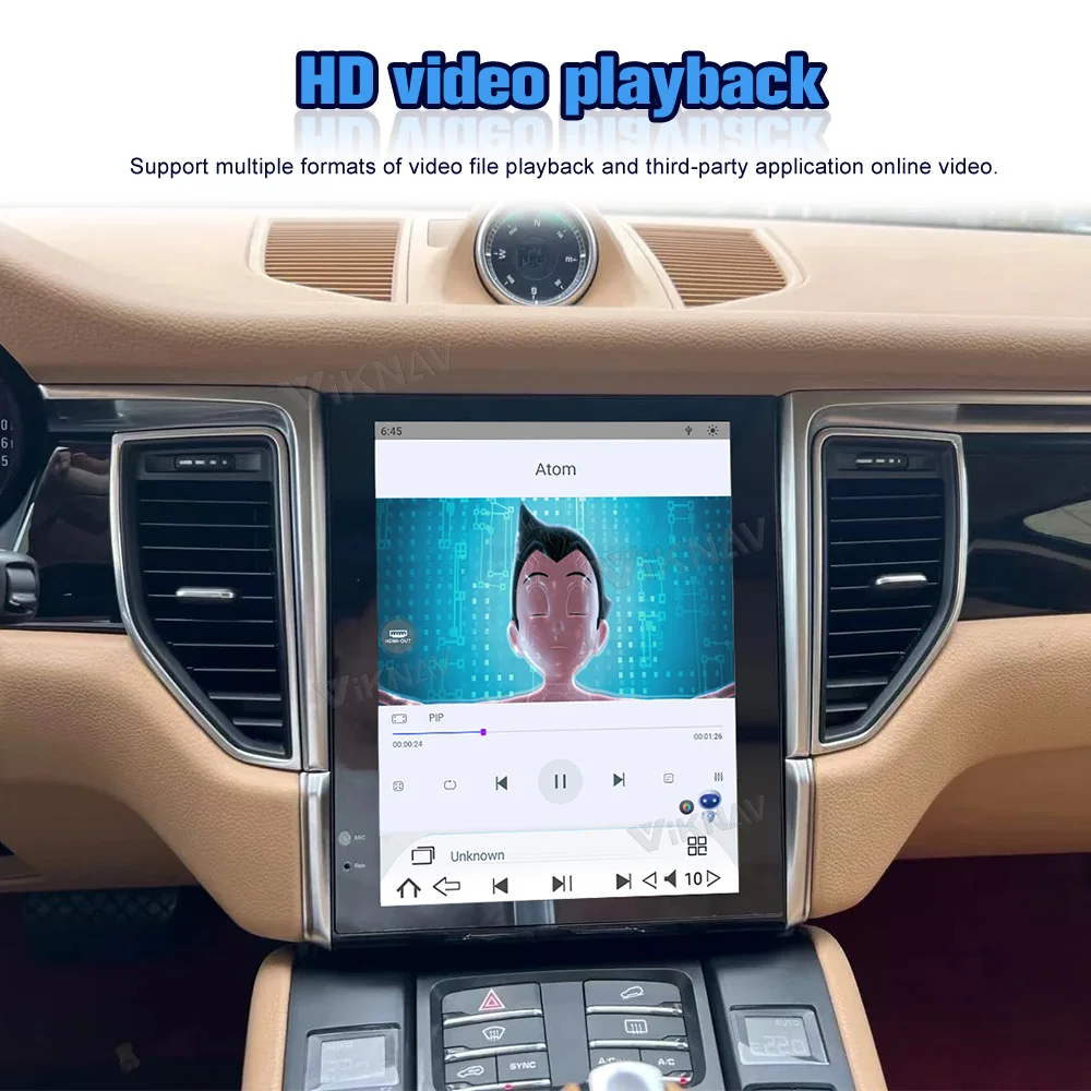 Авторадио Viknav Для Porsche Macan (2010-2015) 10,4 дюйма Авто вертикальный экран Carplay GPS навигация Мультимедийный проигрыватель