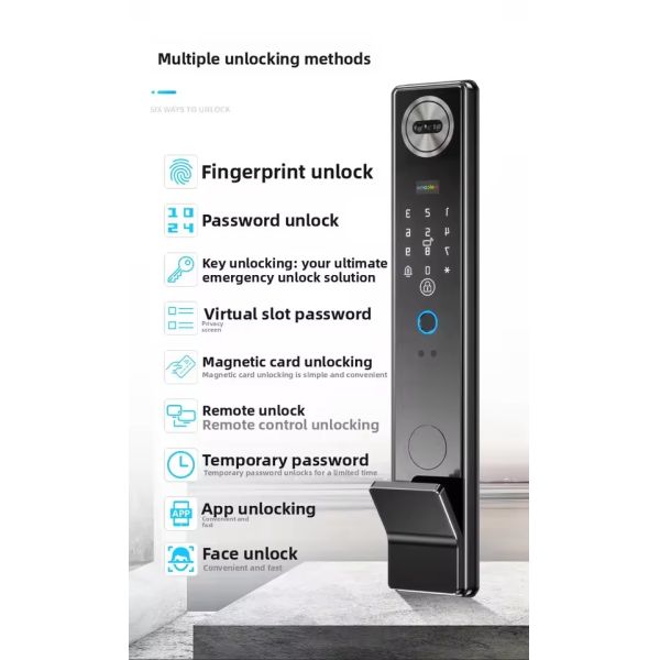Waterproof Smart Lock Real Time Video 3d Face Recognition Smart Fingerprint Lock