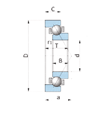 Угловой шарикоподшипник рощи шарикоподшипника 184x226x21.5 MM контакта 184BA2251 глубокий