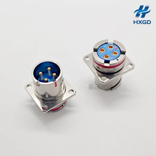 Circular Connector Y17-1204zj10 Male and Female Plug Socket 4-Core mili-tary