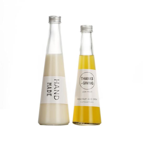 250ml / 350ml Fruit Juice Bottle , BPA Free Soda Lime Glass Tea Water Bottle