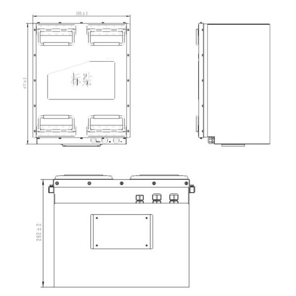Подгонянная промышленная электрическая батарея 24В 225Ах Лифепо4 грузоподъемника с кожухом металла