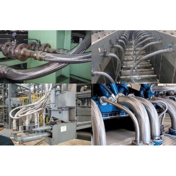 Galvanized Steel Braided Flex Hose Threaded Connection Of Flexible Hoses