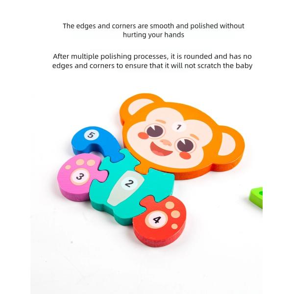 Wooden 3D Wholesale Customized Animal Food Chain Early Education Puzzle