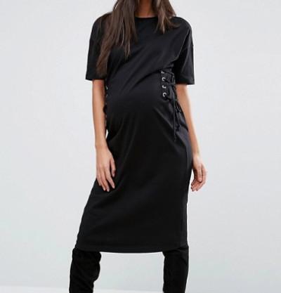 Shenzhen factory custom maternity t shirt long dress with corset
