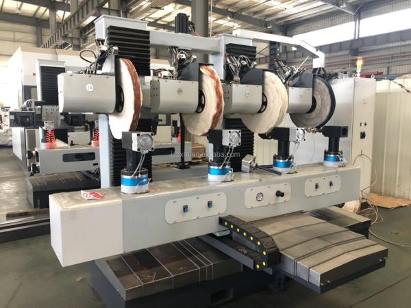 Machine de polissage automatique CNC à quatre stations pour le polissage de poignées de porte de produits sanitaires