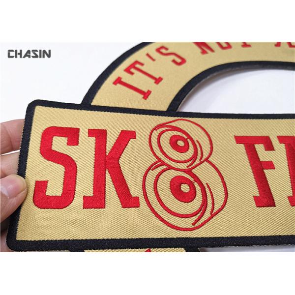 Twill applique Embroidery Letter Iron On Patches For Clothing