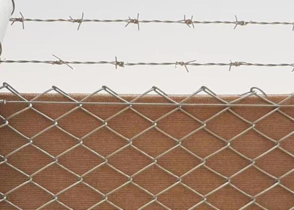 10m 20m Electro Galvanized Chain Link Fence PVC Coated For Airport