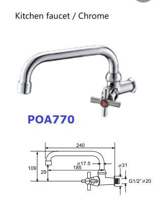 G1/2 Contemporary Plastic Wall Basin Toilet Hand Faucet  Easy Installation With Water Saver Design and Water Filfer