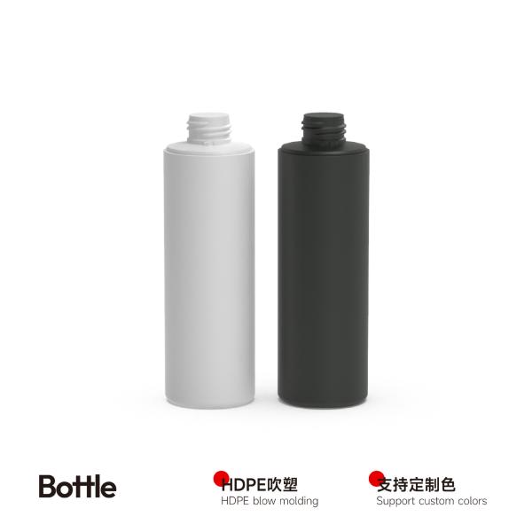 Cylinder Shape 200ml Squeeze HDPE Plastic Shampoo And Conditioner Bottles Custom Logo