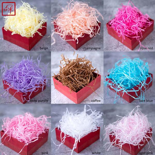 Decorative 2mm White Multicolor Kraft Shredded Paper For Packaging