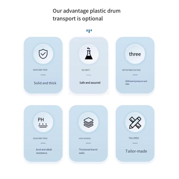 Reusable Open Head Plastic Drum HDPE 100 Litre Plastic Drum ISO9001