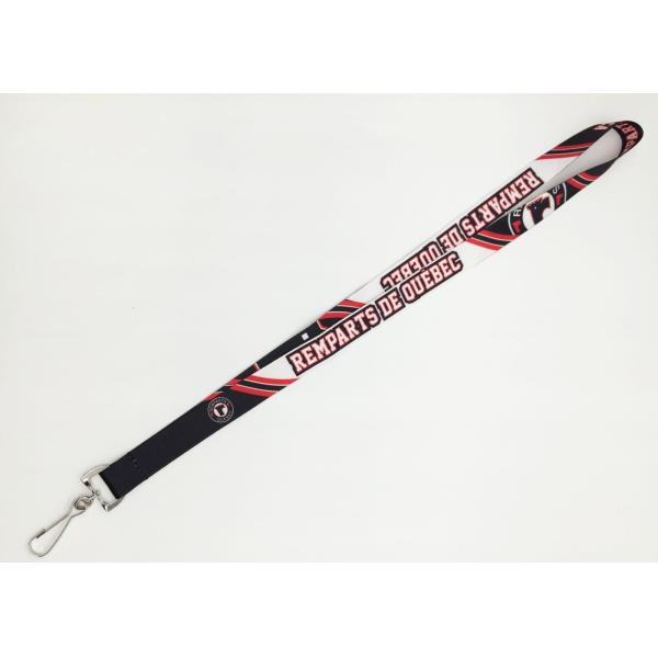 Good Looking Dye Sublimation Lanyards ， Red Visitor Lanyards With Id Holder 