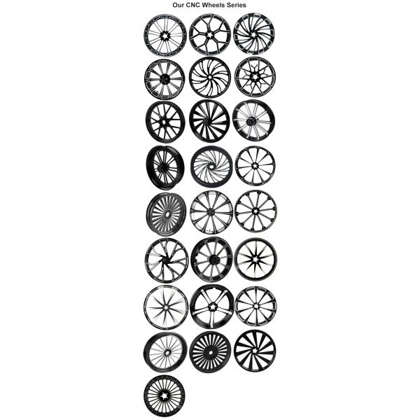 26 Inch Aluminum Alloy Motorcycle Wheels for Harley Davidson Front Rear Made of 6061 T6