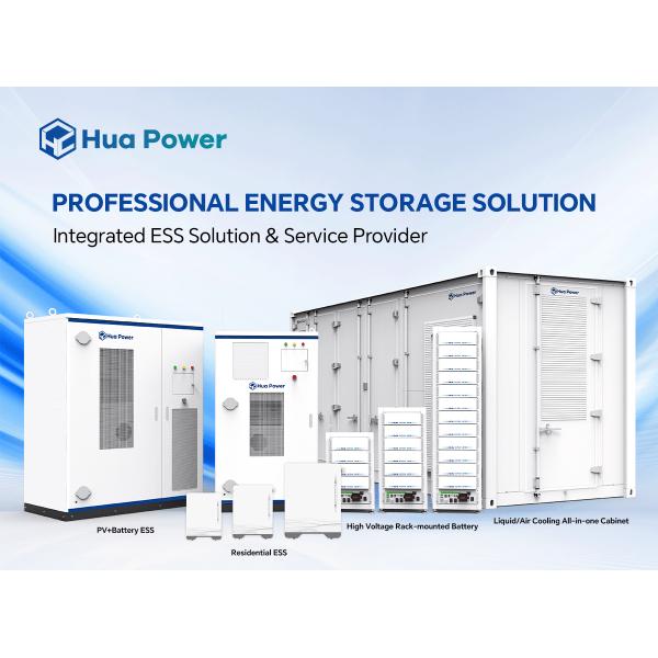 Производитель батареи хранения энергии Hua 1MW 1,72MWh 0,5C Жидкость охлаждения Коммерческая батарея хранения энергии