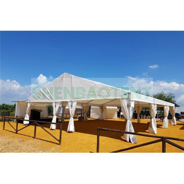 500 Person 50 X 140 Clear Gable White Outdoor Event Tent , White Outdoor Tent