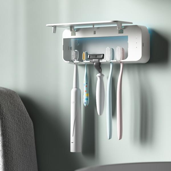 УЛЬТРАФИОЛЕТОВОЕ дезинфицирующее средство зубной щетки 5В, установленная стена держателя стерилизатора зубной щетки