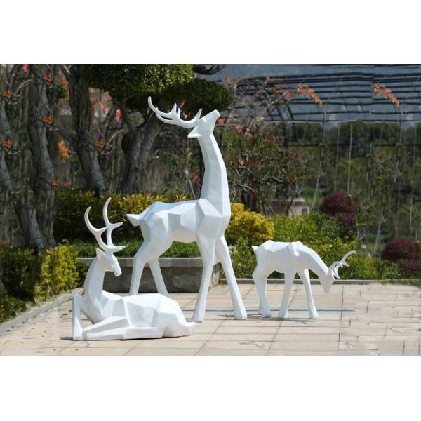 Painted Surface Garden Animal Statues Stainless Steel Garden Ornaments