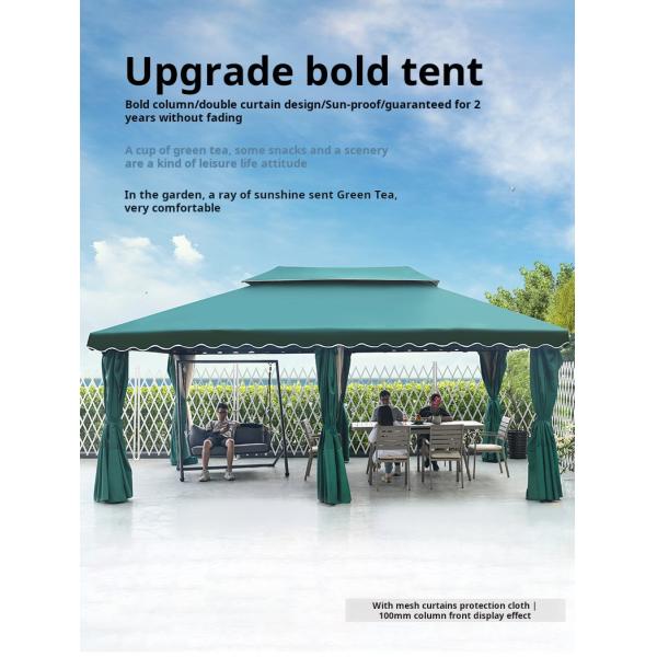 Waterproof Pavilion Sunshade Steel Frame Gazebo 3*6m For Outdoor Activities