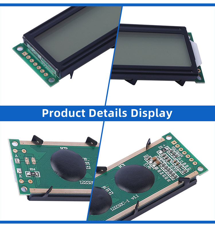 Grey Film 12232C-1 Serial Port LCD Display Screen LCD Module With Backlight LCM Display Module SPI 7PIN Interface