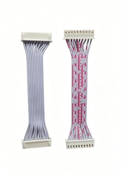 10P XH2.5 Dual-End Ribbon Wire Harness, Red/White & Gray Flat Cable