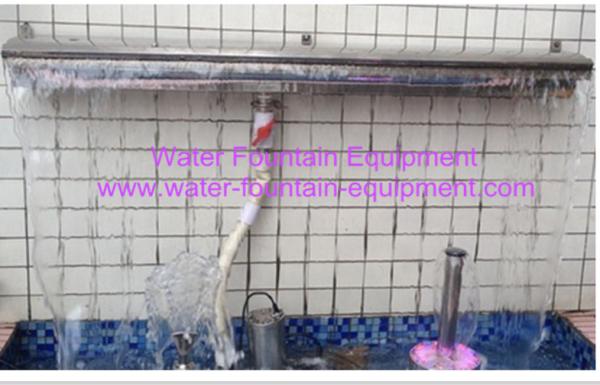 Stainless Steel Waterfall Fountain With RGB LED Color Lamp Inside AC24V