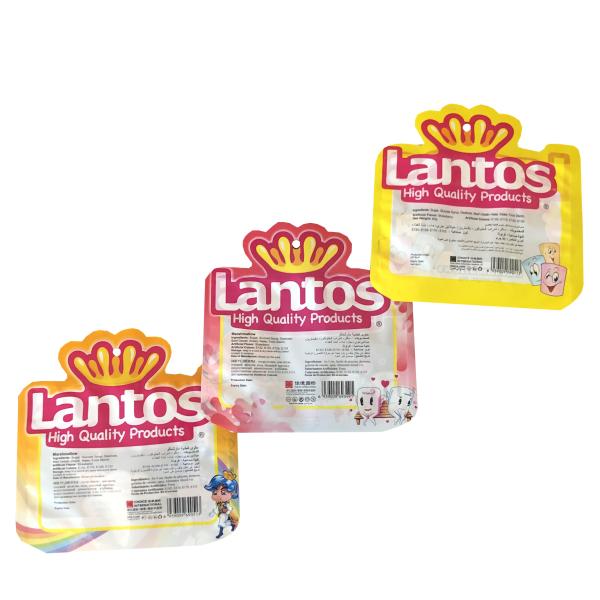 OEM Custom Special Shape 3 Side Seal  Packing Pouch Drink Packaging Plastic Bag for marshmallow