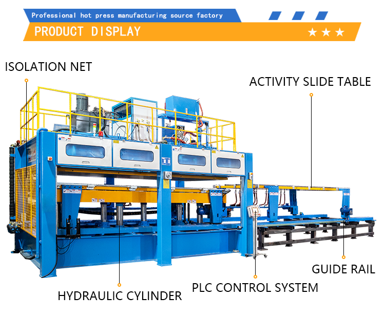 250T Maximum Pressure Dual Station Hot Press Machine with 4560mmX2160mm Workbench and PLC Touch Screen Control
