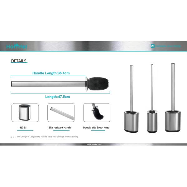 TPR 2.0 Stainless Steel Toilet Cleaning Brush And Holder Set Modern Design