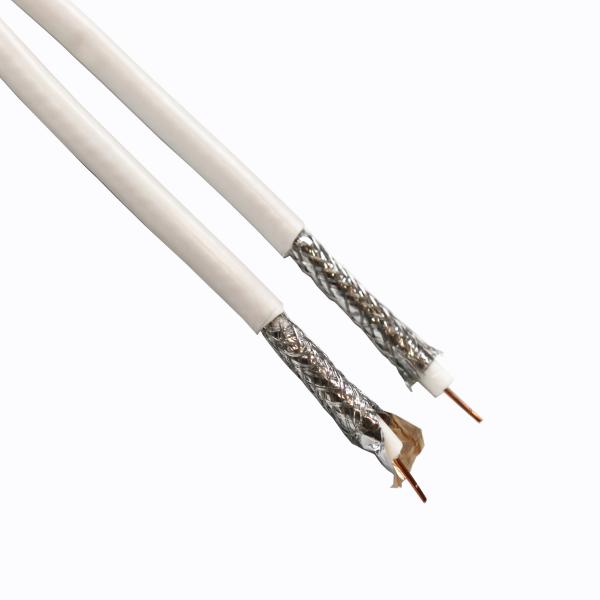 Durable Coaxial Bare Copper Conductor Cable , SYWV75-5 CCTV Camera Cable