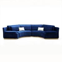 Coin en cuir sectionnel titanique tapissé Sofa Lounge du salon 0.7m de Blue Velvet