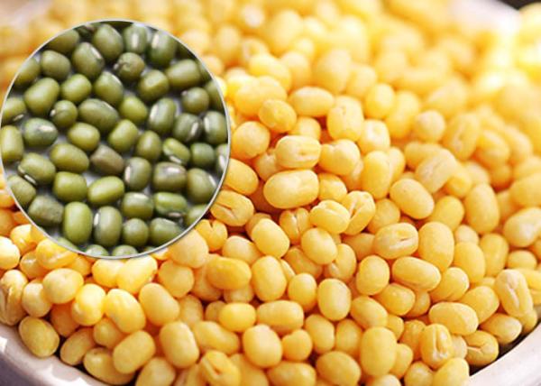 Peeled Green Mung Beans Natural Agricultural Products Healithy For Cake