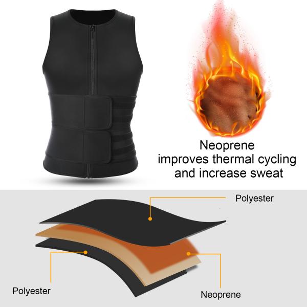 Customized Men's Waist Trainer Neoprene Sweat Vest Support 7 Days Sample Order Lead Time
