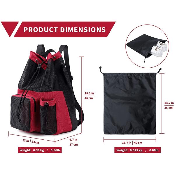 Accepable OEM/ODM Bow Pattern Mesh Gym Backpack for Swimming Pool Beach Yoga Work Gear