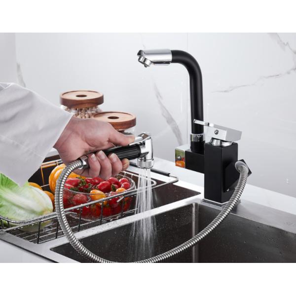 Hydroelectric  Brass Retractable Pull Out  Kitchen Sink Faucets