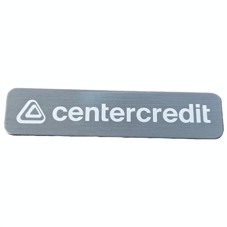 Manufacturer Self-Adhesive 3D Metal Sticker Label Brush Aluminum Name Plate