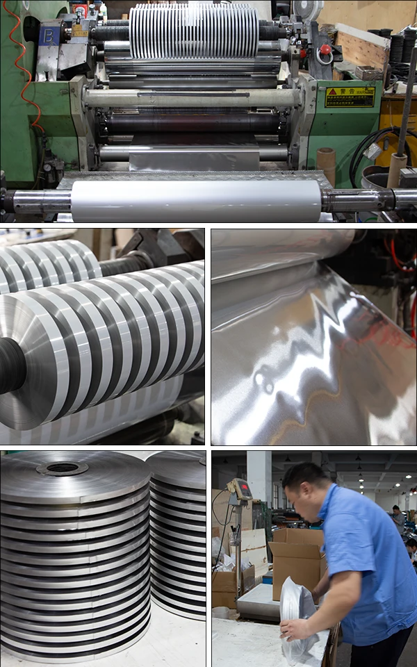 AL/PET Aluminum Foil Laminated Polyester Film Alloy 8079 in Silver Blue Copper Colors Ideal for Cable Shielding/Duct Wire