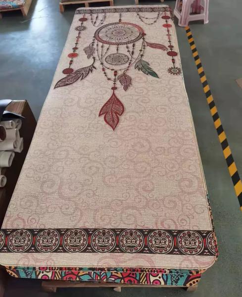 Wholesale Hot Selling Sports Grip Sustainable Eco Friendly Natural Rubber Jute Printed Yoga Mat