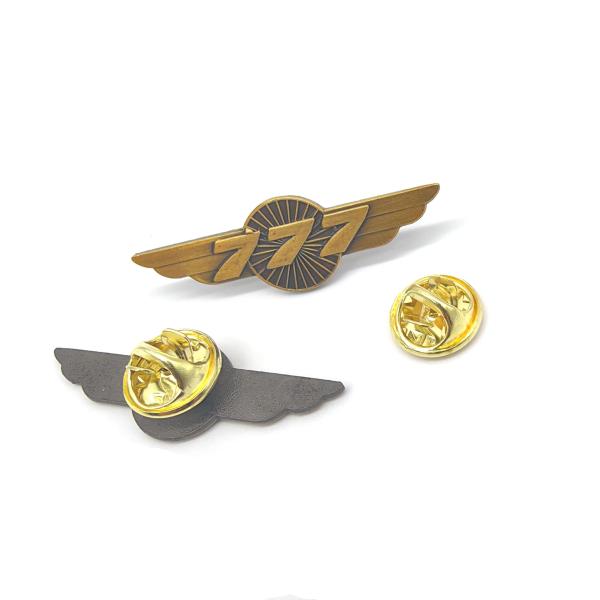 Antique Bronze Brooch Accessories 777 Pilot Memorabilia Angel Wing Brooch