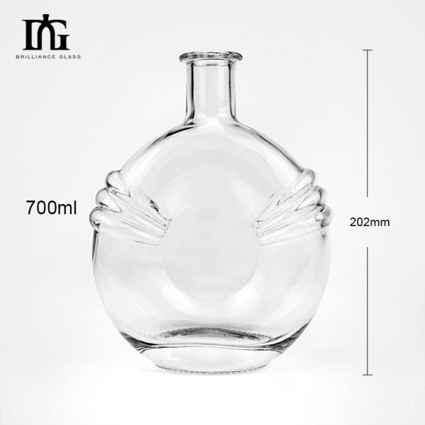 Liquors and Beverage 700ml Creative Transparent Sealed Mini Wine Glass Bottle with Cork