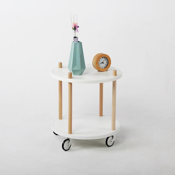 折りたたむ式 ダブルシェルフ モダンサイドテーブル カスタマイズされたカラーストレージトロッキー