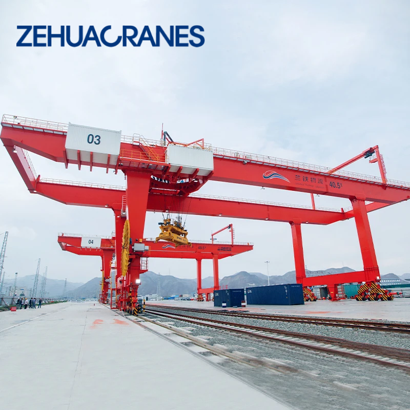 Rail Mounted Gantry Crane RMG for Port Railway Yard Container Handling & Stacking