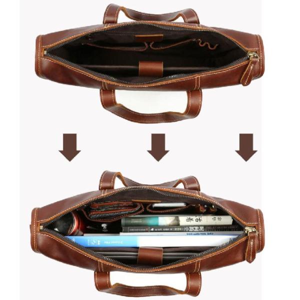 Классические сумки посыльного ноутбука Cowhide первого слоя лоска