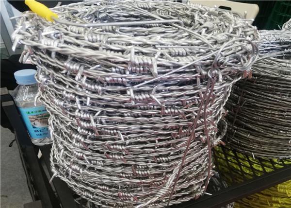 15 Gauge Galvanized Security Barbed Wire Types Barb Parallel Line Protection