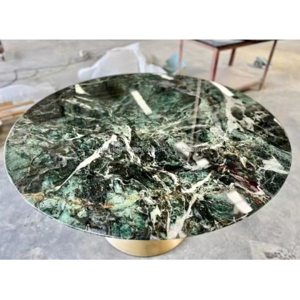 Natural Stone Cat's Eye Green Big Slab Dining Table Top for Villa Interior Decoration